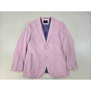 Tailorbyrd Collection Mens 42R Pink Linen Blend 2-Button Blazer Sport Coat